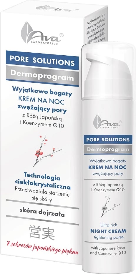 Krem nate për fytyrë Ava Laboratorium Pore Solutions për femra, 50ml
