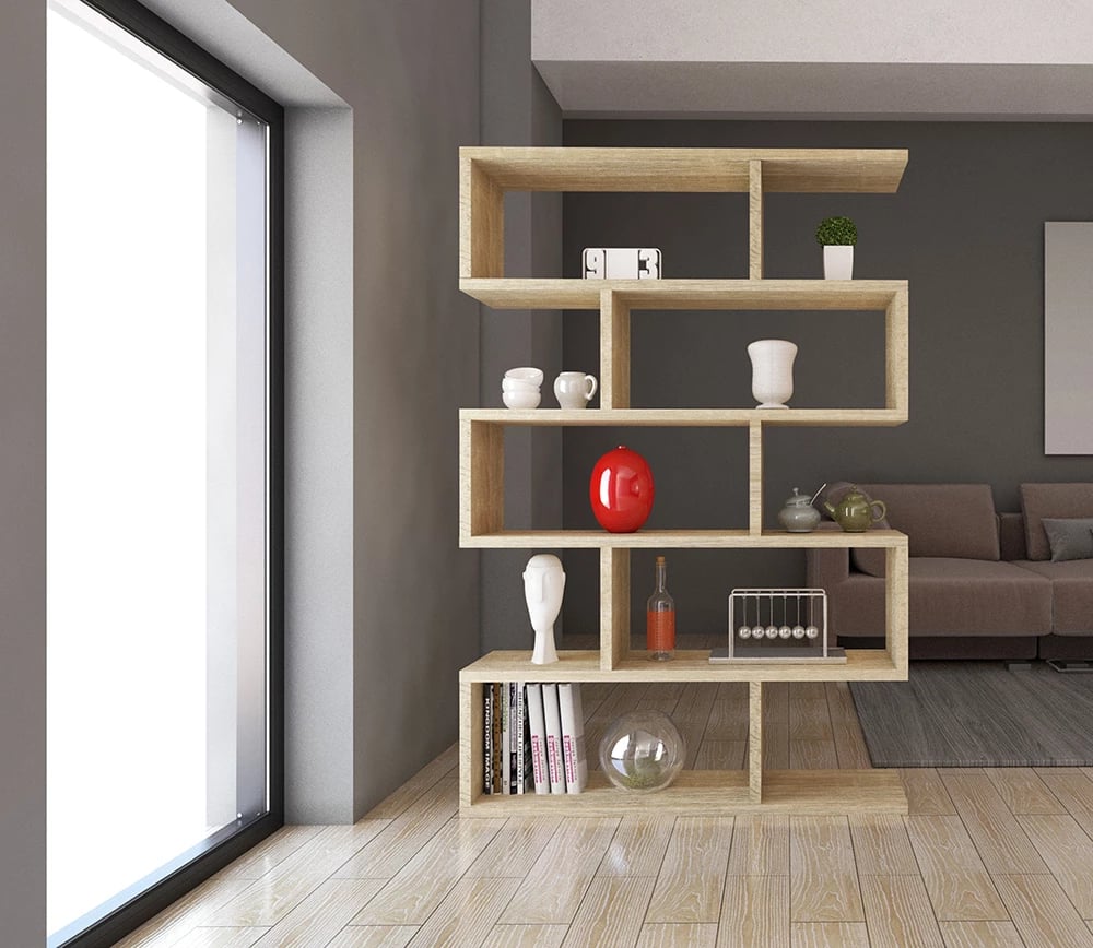 Raft librash System, ngjyrë sonoma, 120x29x179 cm