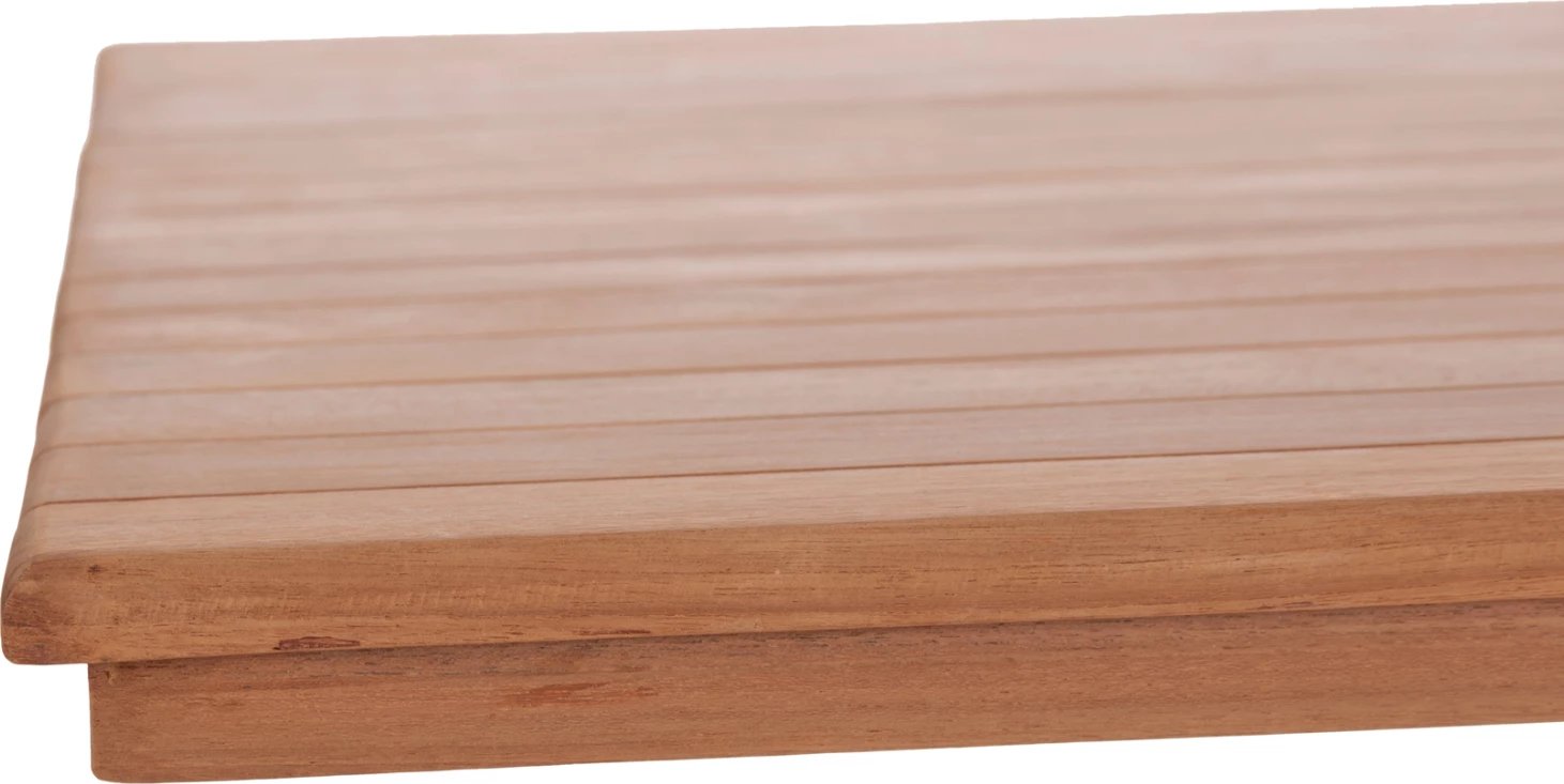 Sipërfaqe tavoline drejtkëndëshe, dru tik natyral, 120x80x4cm