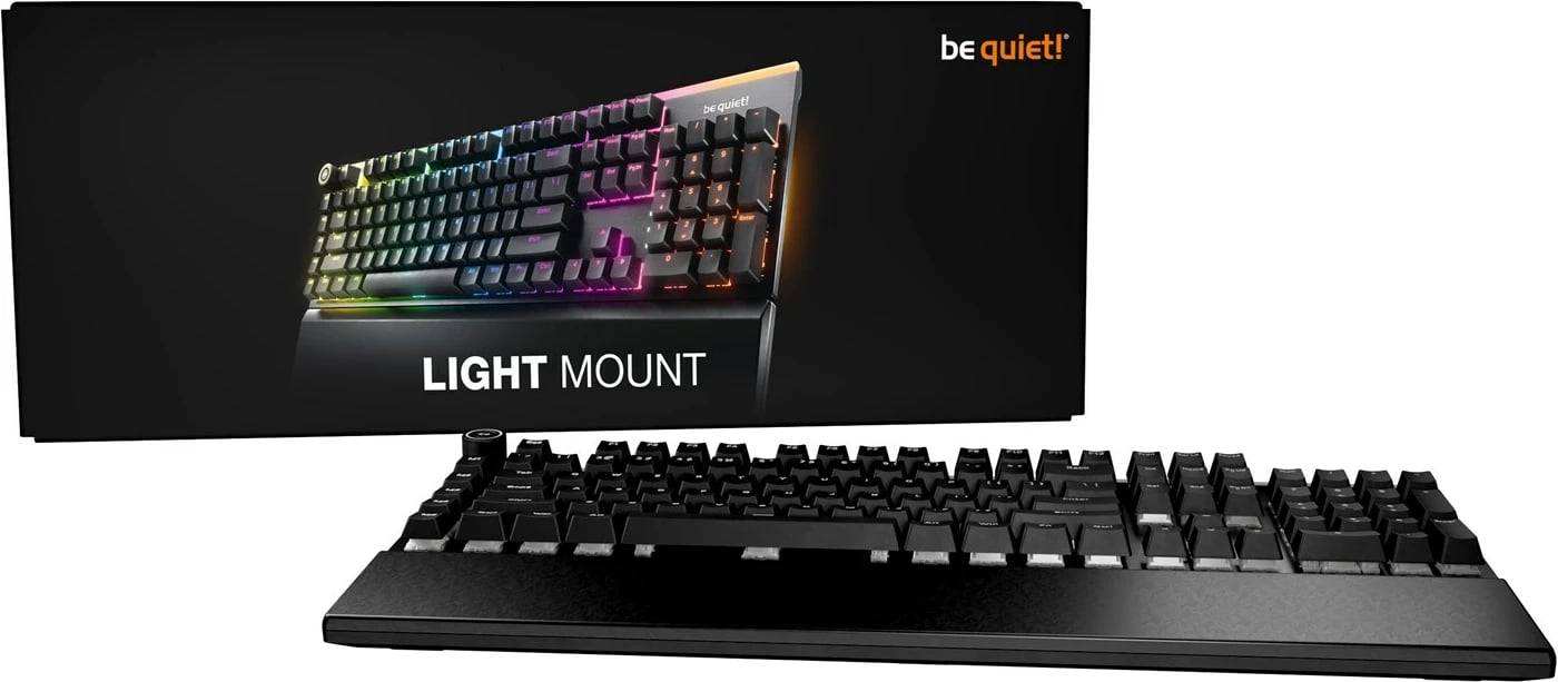 Tastierë mekanike BE QUIET! Light Mount Silent Tactile, QWERTY US, RGB, e zezë