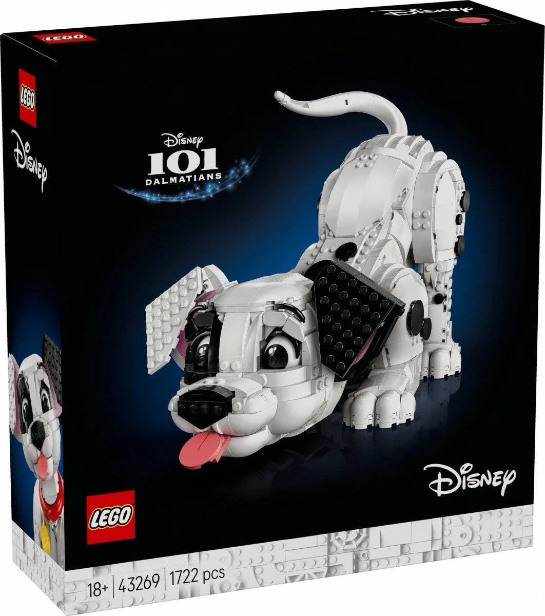 Set LEGO Disney 101 Dalmatianët 43269, 1722 pjesë, 22 cm, i bardhë/zi