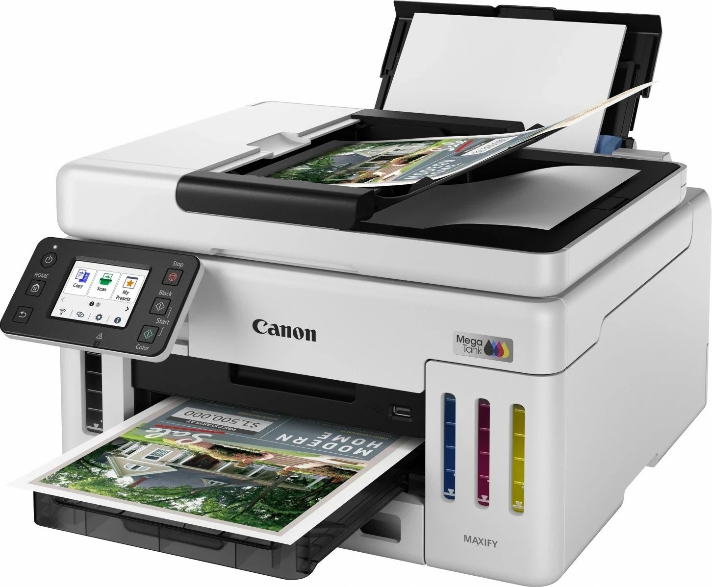 Printer Canon MAXIFY GX6140, inkjet, multifunksional, i bardhë Printer Canon MAXIFY GX6140, inkjet, multifunksional, i bardhë