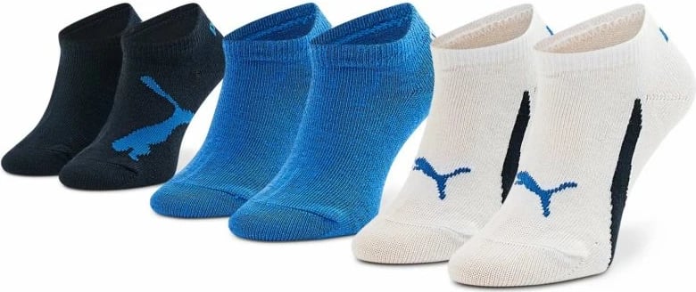 Çorape për meshkuj dhe femra Puma, të bardha dhe blu