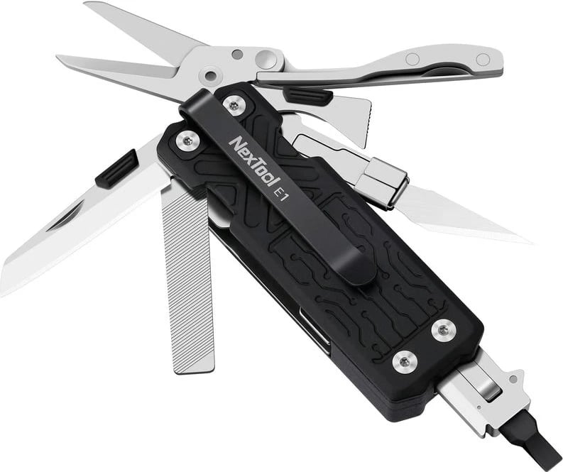 Multitool NexTool Pocket Tool E1 10-in-1, NE20287A, e zezë