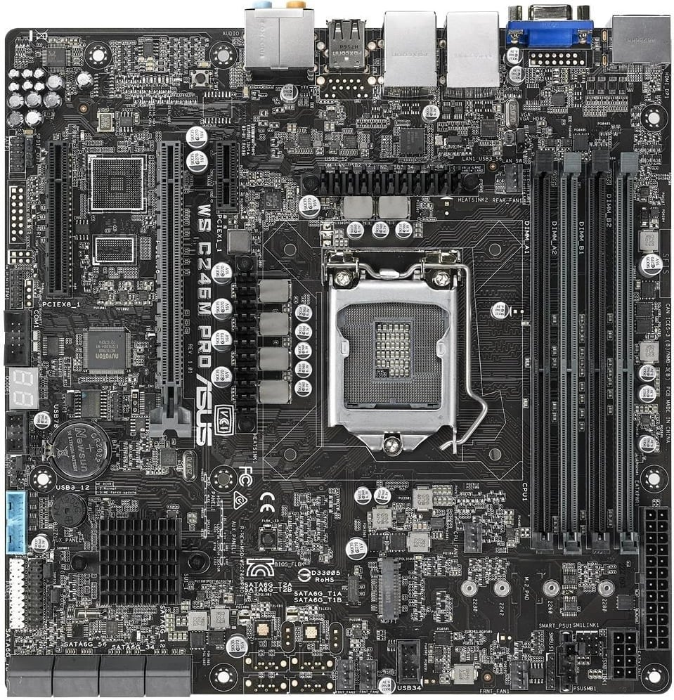 Pllakë amë Asus WS C246M PRO Intel, 64GB
