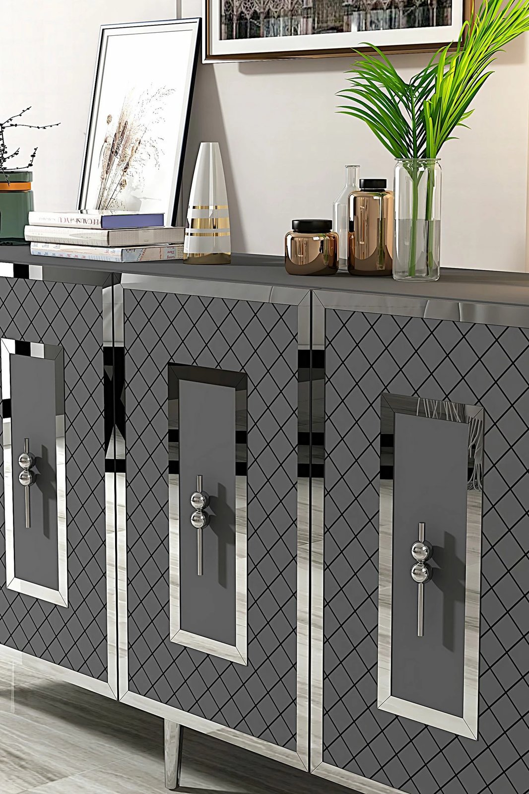 Konsol Skye Decor, Puma 150, antracit, argjend