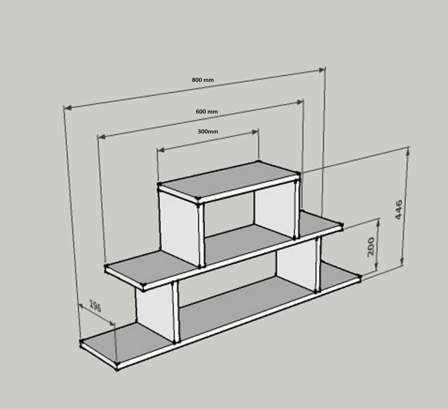 Raft muri Skye Decor, ngjyrë arre, Nell Raft muri Skye Decor, ngjyrë arre, Nell