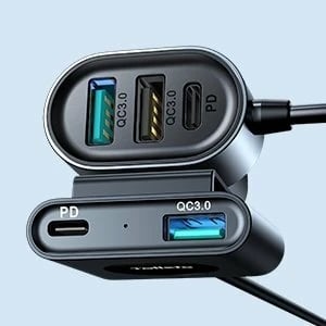 Karikues veture Joyroom JR-CL05, 72W, 2xPD + 2xQC3.0, 5 porta, 1.5m, zi