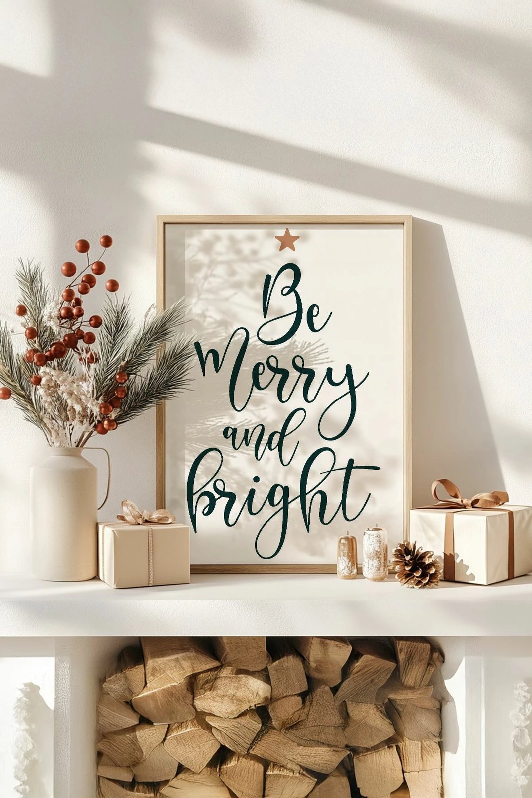 Pikturë dekorative me kornizë, shumëngjyrëshe, Wallity, Nwyearsngmdl60, 33x48cm