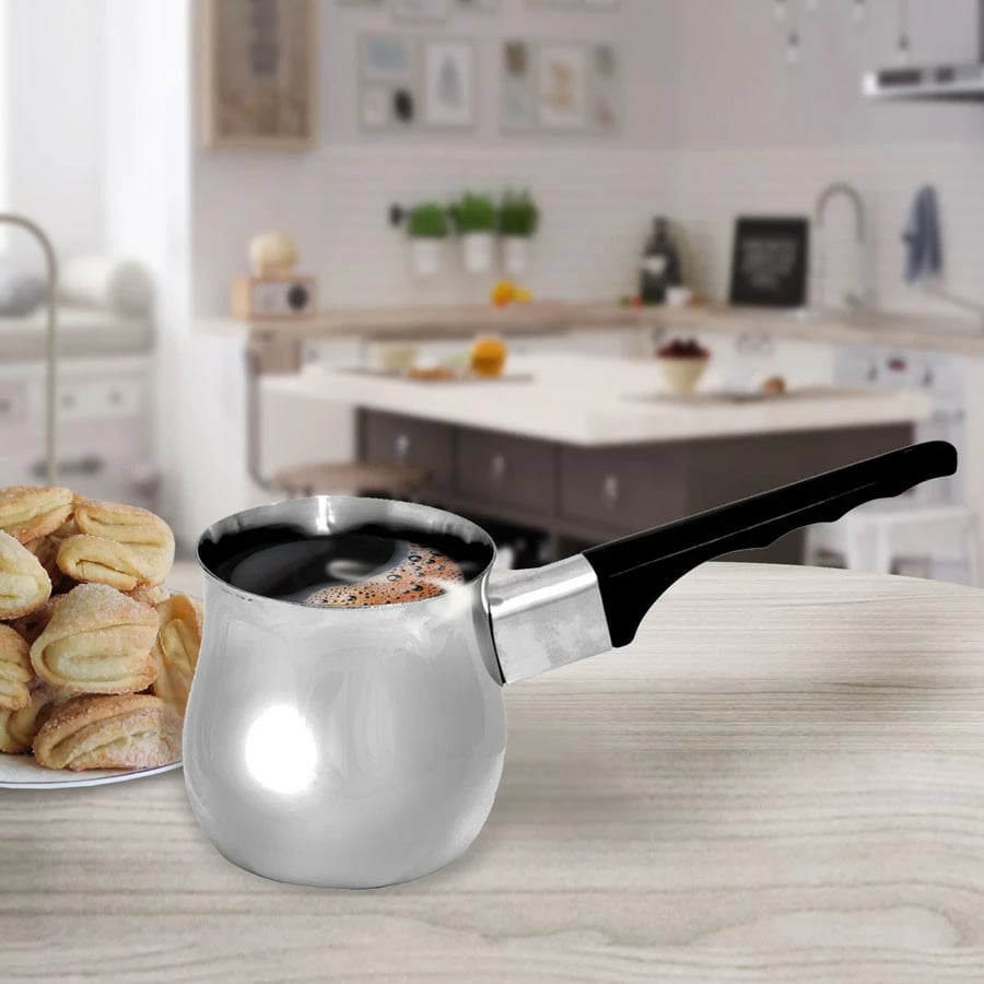 Xhezve kafe turke Feel-Maestro MR-1661-6 600 ml, e zezë/argjendtë