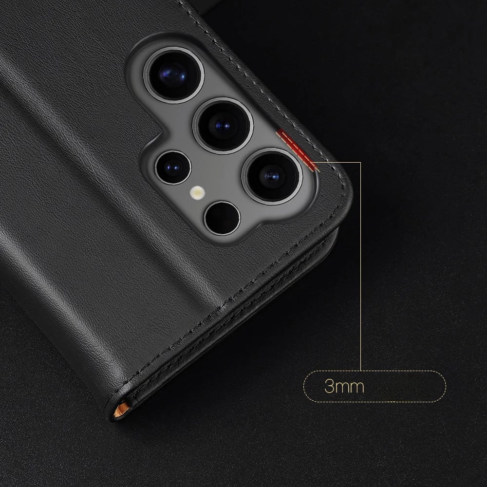 Mbështjellës Dux Ducis Hivo për Samsung Galaxy S24 Ultra, me kapak, portofol, RFID blocker, i zi