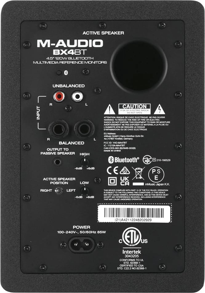 Bokse M-AUDIO BX4 BT, 50 W, Bluetooth, Zezë