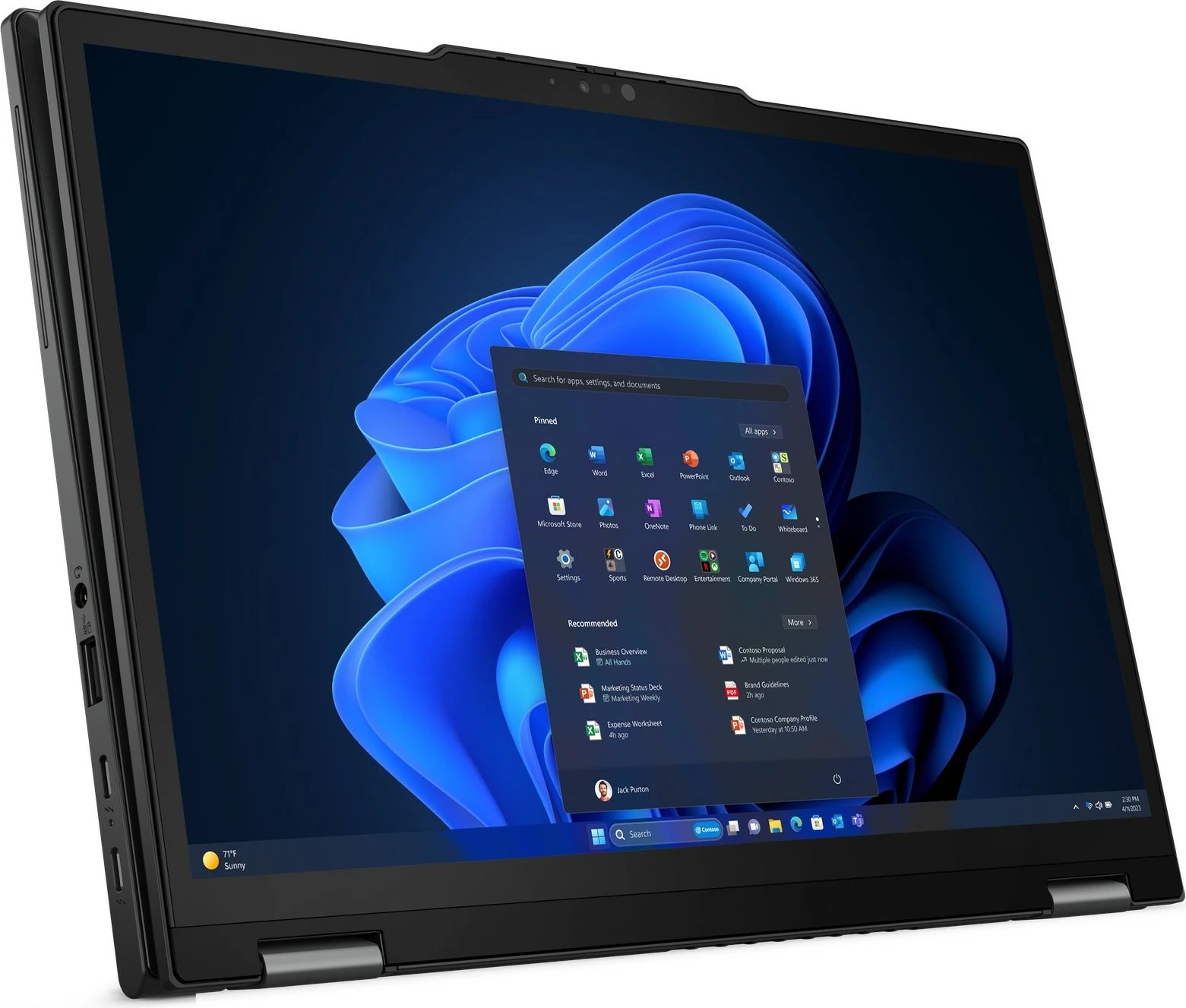 Laptop Lenovo ThinkPad X13 2-in-1 Gen 5, Intel Core Ultra 7, 32 GB RAM, 1 TB SSD, Ekran 13.3 inç, Ngjyrë e zezë