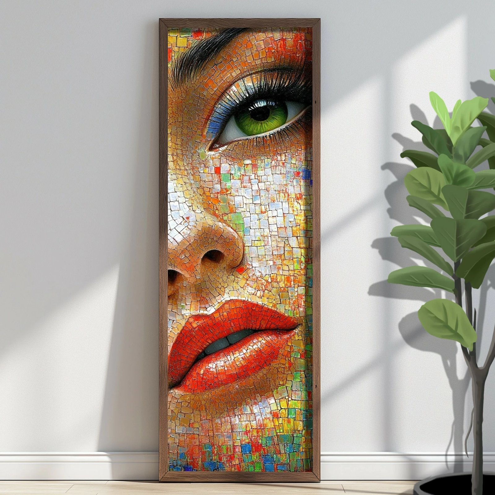 Pikturë dekorative me kornizë MDF, Wallity, EMR084, shumëngjyrëshe