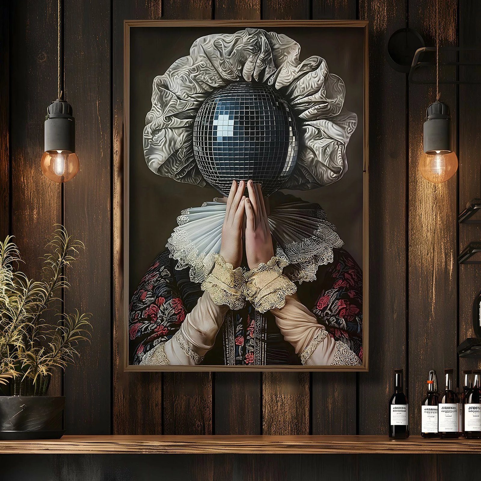 Pikturë dekorative me kornizë MDF, shumëngjyrëshe, GE130-L