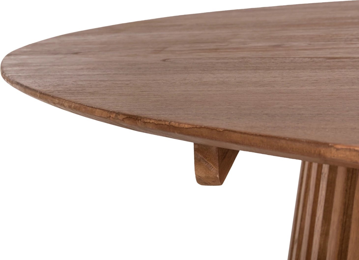 Tavolinë e rrumbullakët për ngrënie, FRANTZ, HM9457.11, dru MINDI, ngjyrë natyrale, Φ150x75H cm