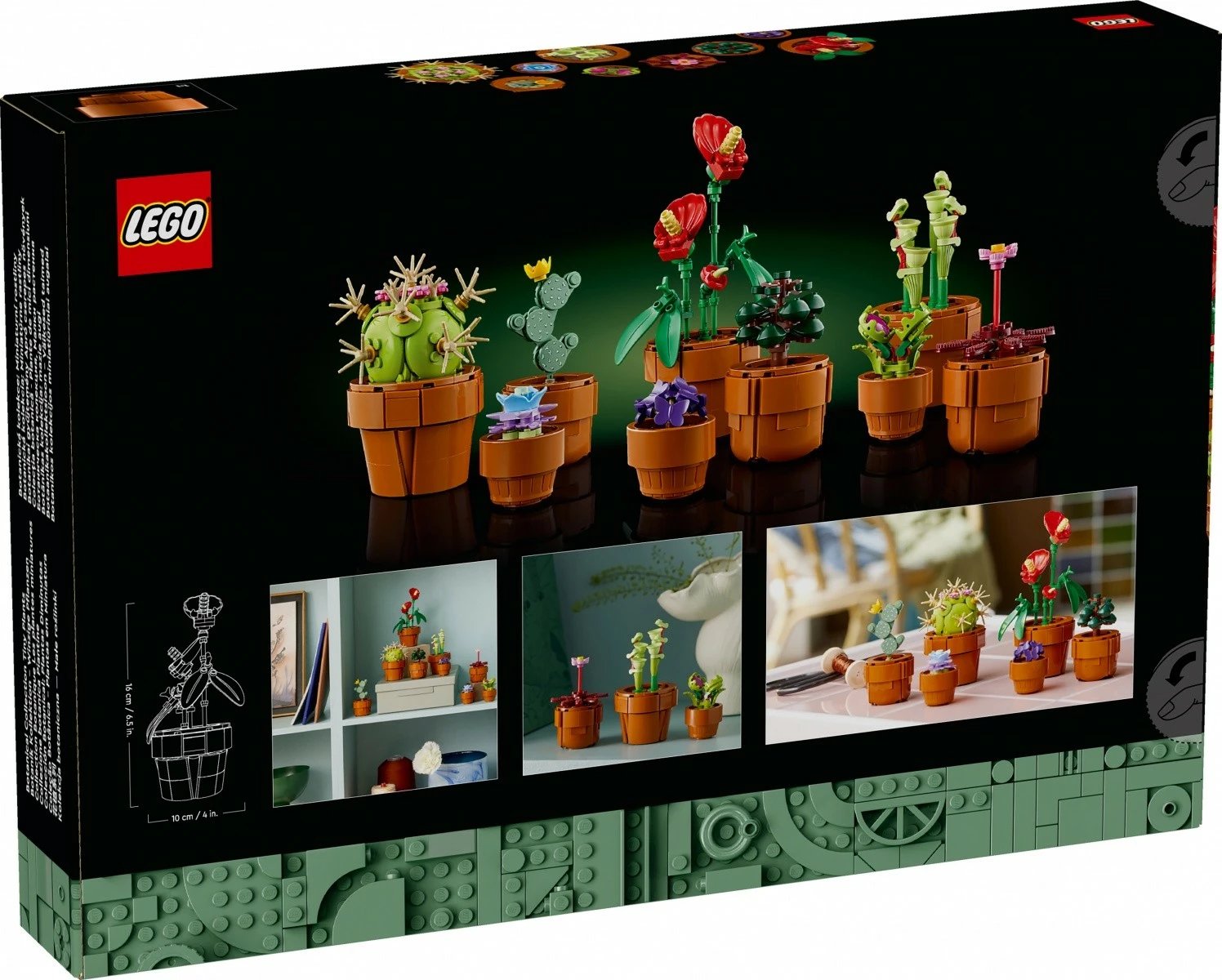 Set LEGO Icons 10329 Small Plants, 758 pjesë, dekor për të rritur, plastikë