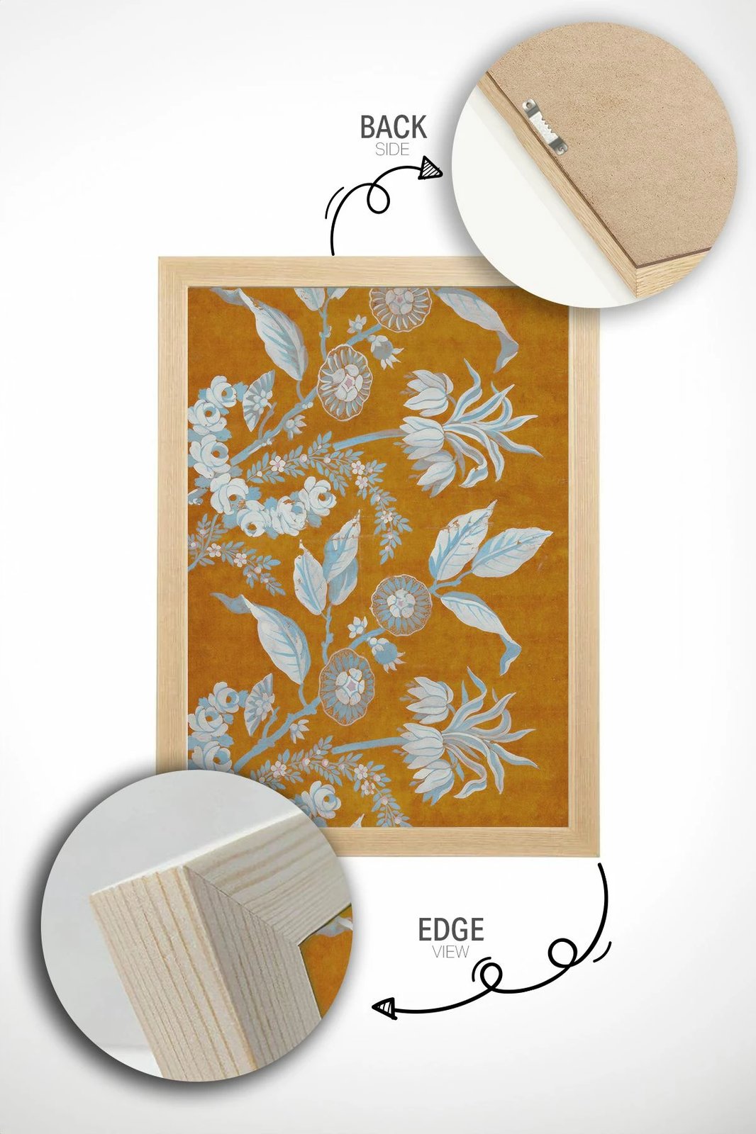 Pikturë dekorative me kornizë (2 copë), Wallity, Ersy2Lımodel36-Ahsap