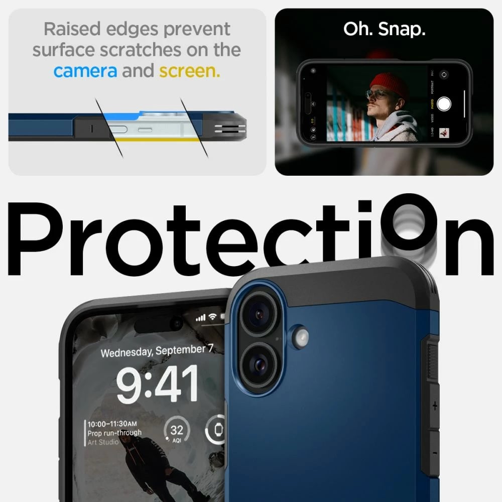 Mbështjellës Spigen Tough Armor Mag për iPhone 16, MagSafe, Blu