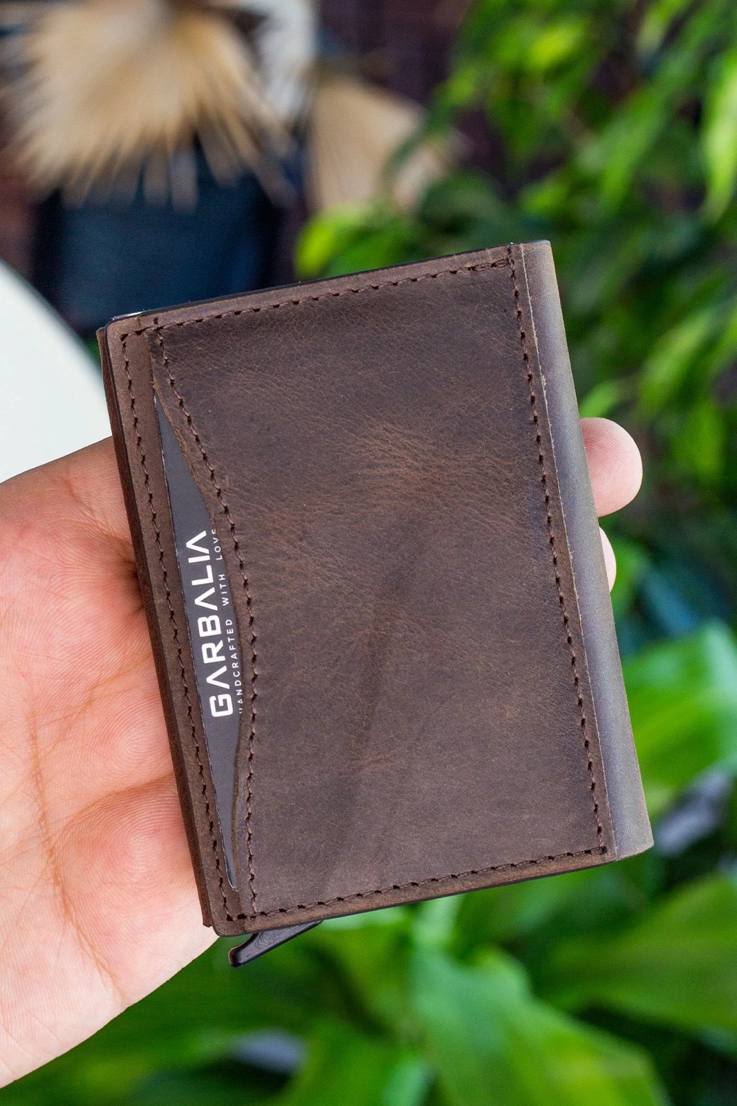 Mbajtës kartelash Zoozie Bags, ngjyrë kafe e errët