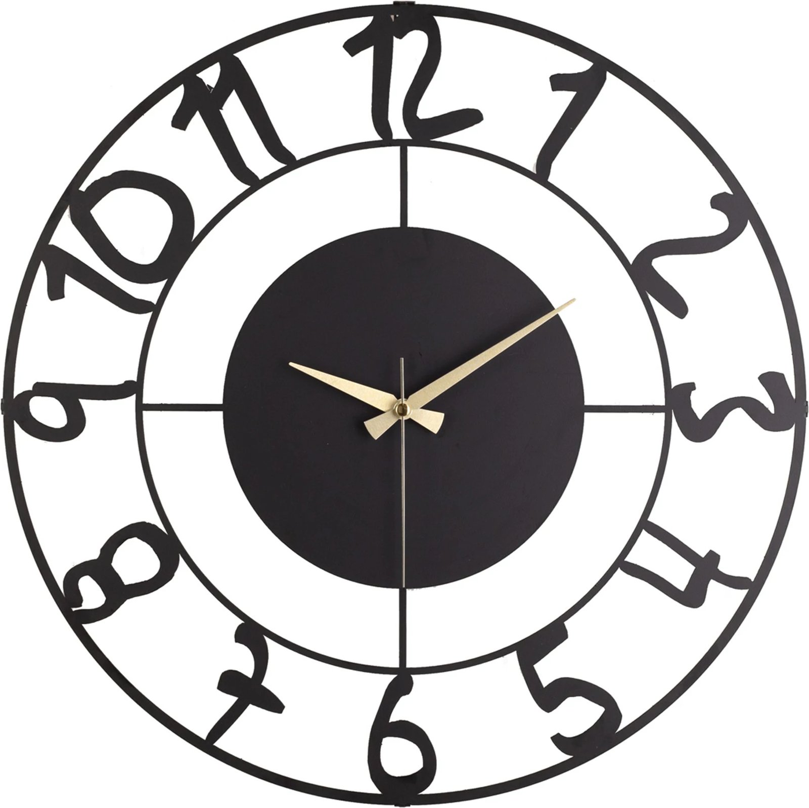 Orë muri dekorative prej metali, Wallity Menzo, e zezë