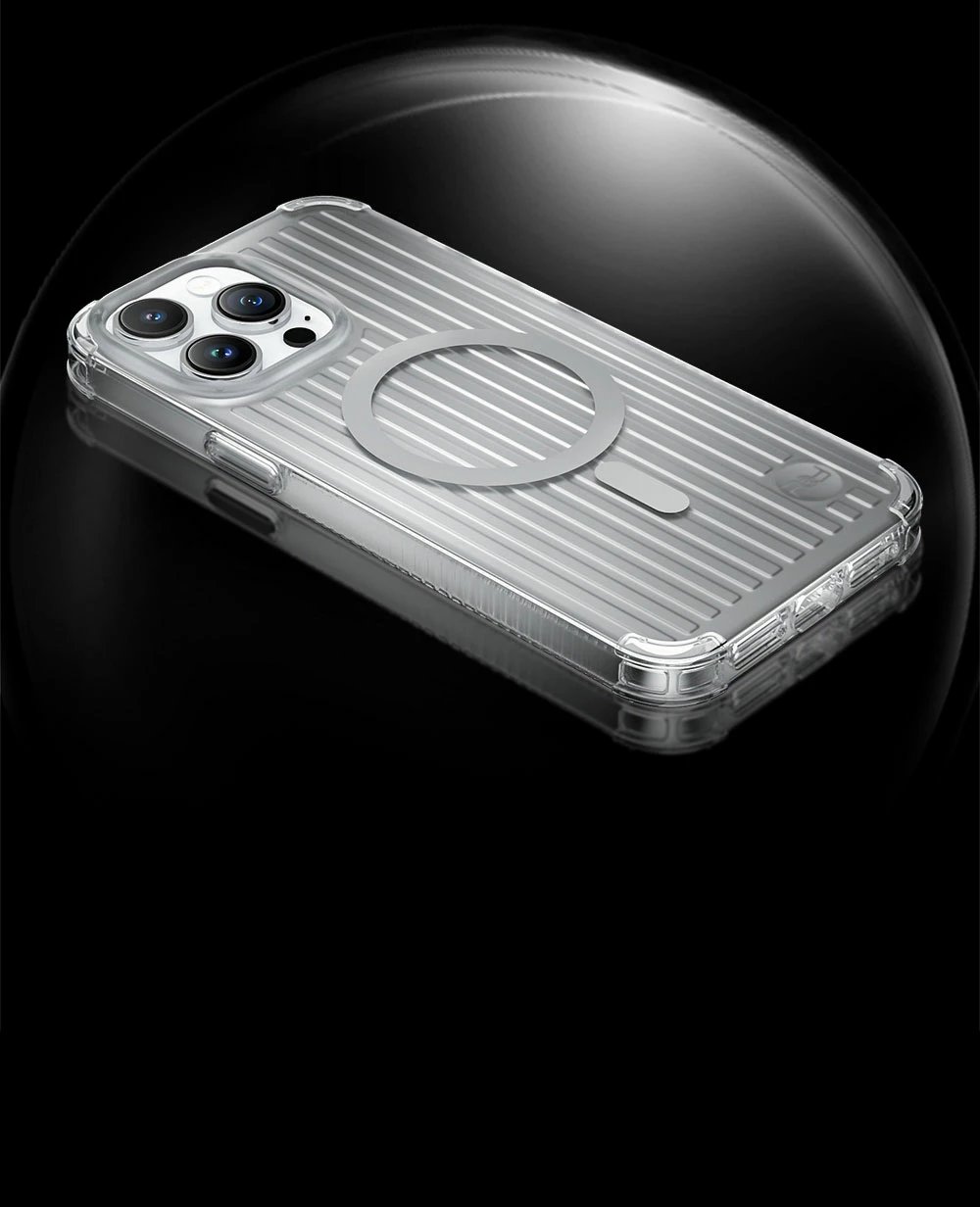 Mbështjellës Kingxbar PQY Go Out Series për iPhone 14, MagSafe, i zi, transparent