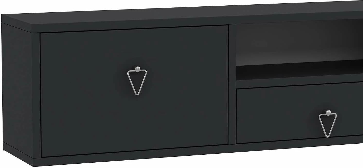 Komodë për TV Skye Decor, 1303-DROP-1, antracit, argjend