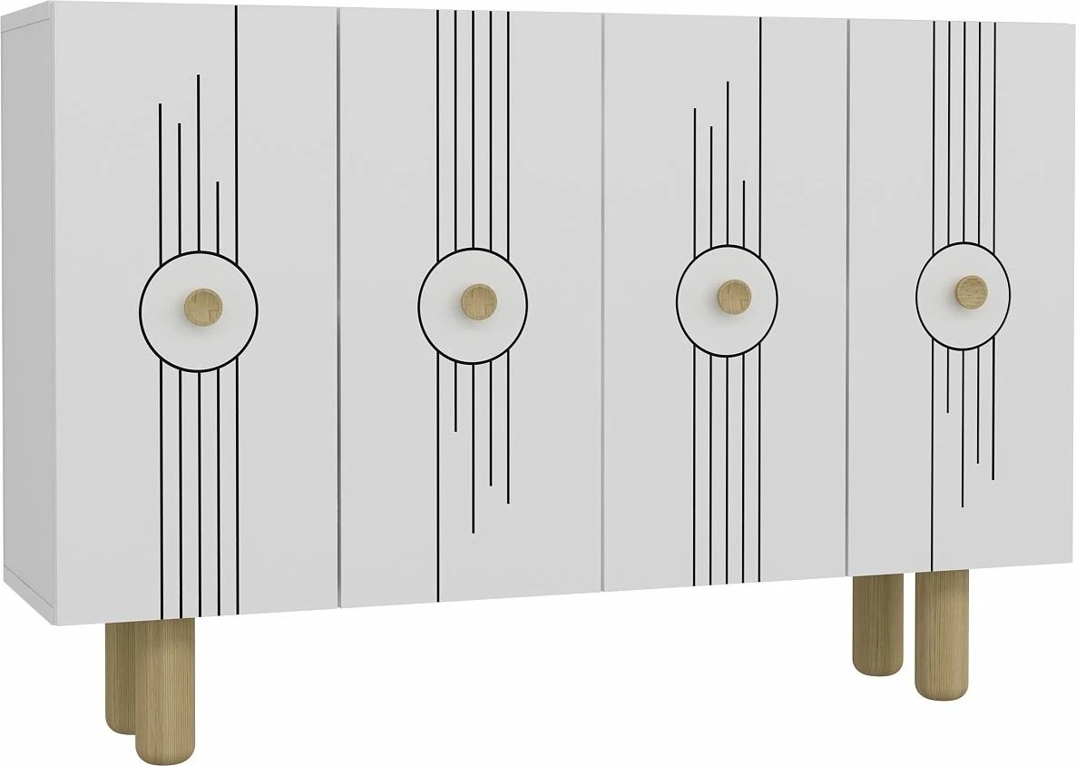 Konsolë Skye Decor, Fraud Bohem KM120, ngjyrë e bardhë