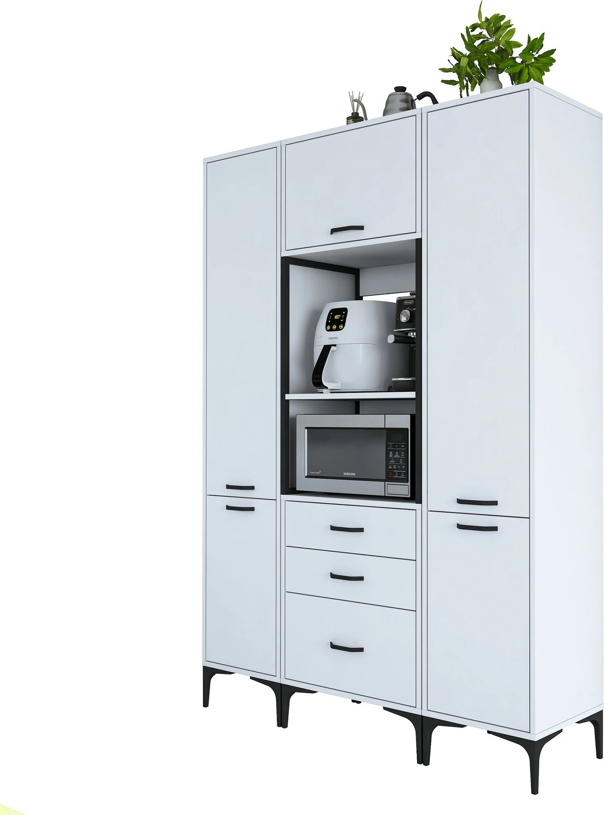 Dollap multifunksional, ngjyrë e bardhë, Skye Decor, JE145 - 3115