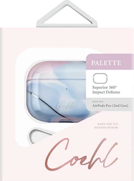 Mbështjellës UNIQ Coehl Palette për AirPods Pro 2, me unazë, kaltër
