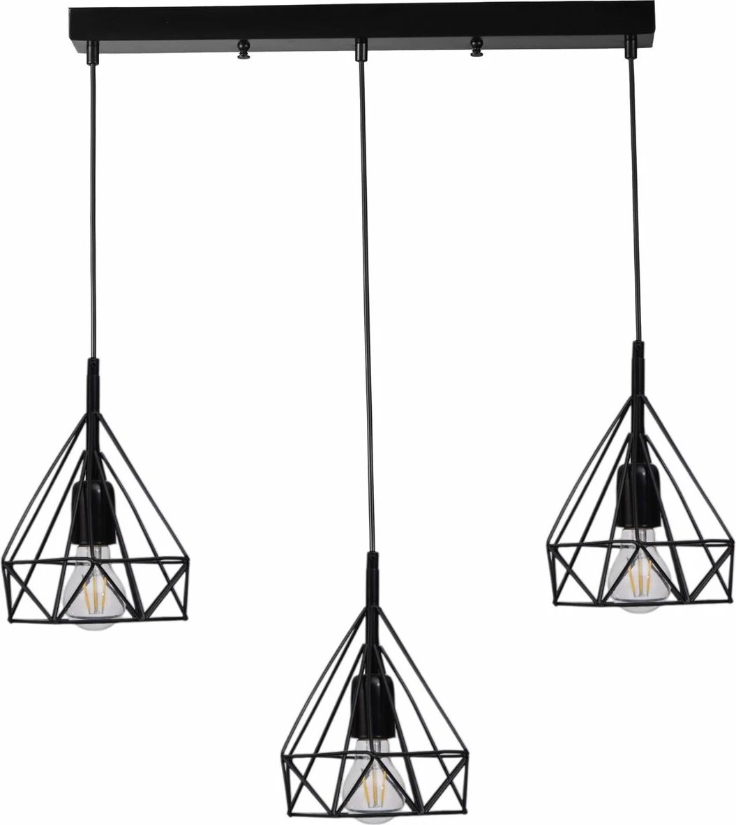 Llambë tavani Opviq, 9046-5, metal e xham, ngjyrë e zezë