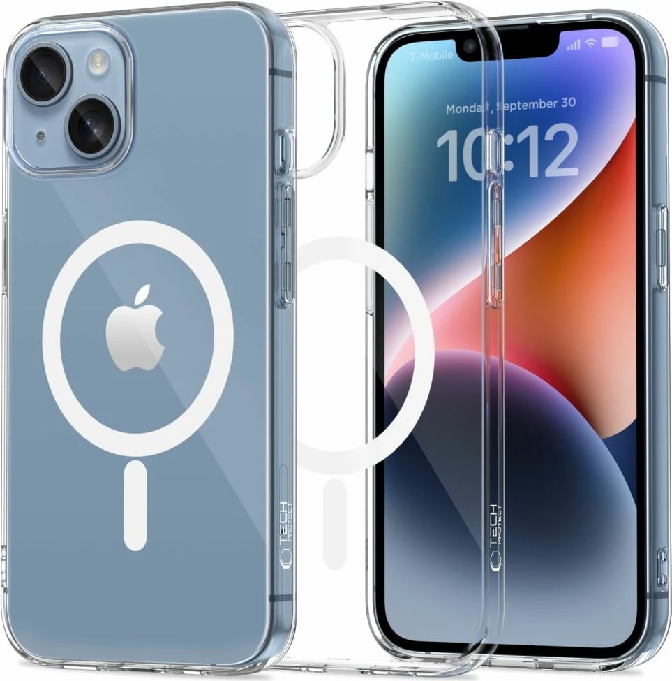 Mbështjellës Tech-Protect FlexAir MagSafe për iPhone 13/14, Transparent