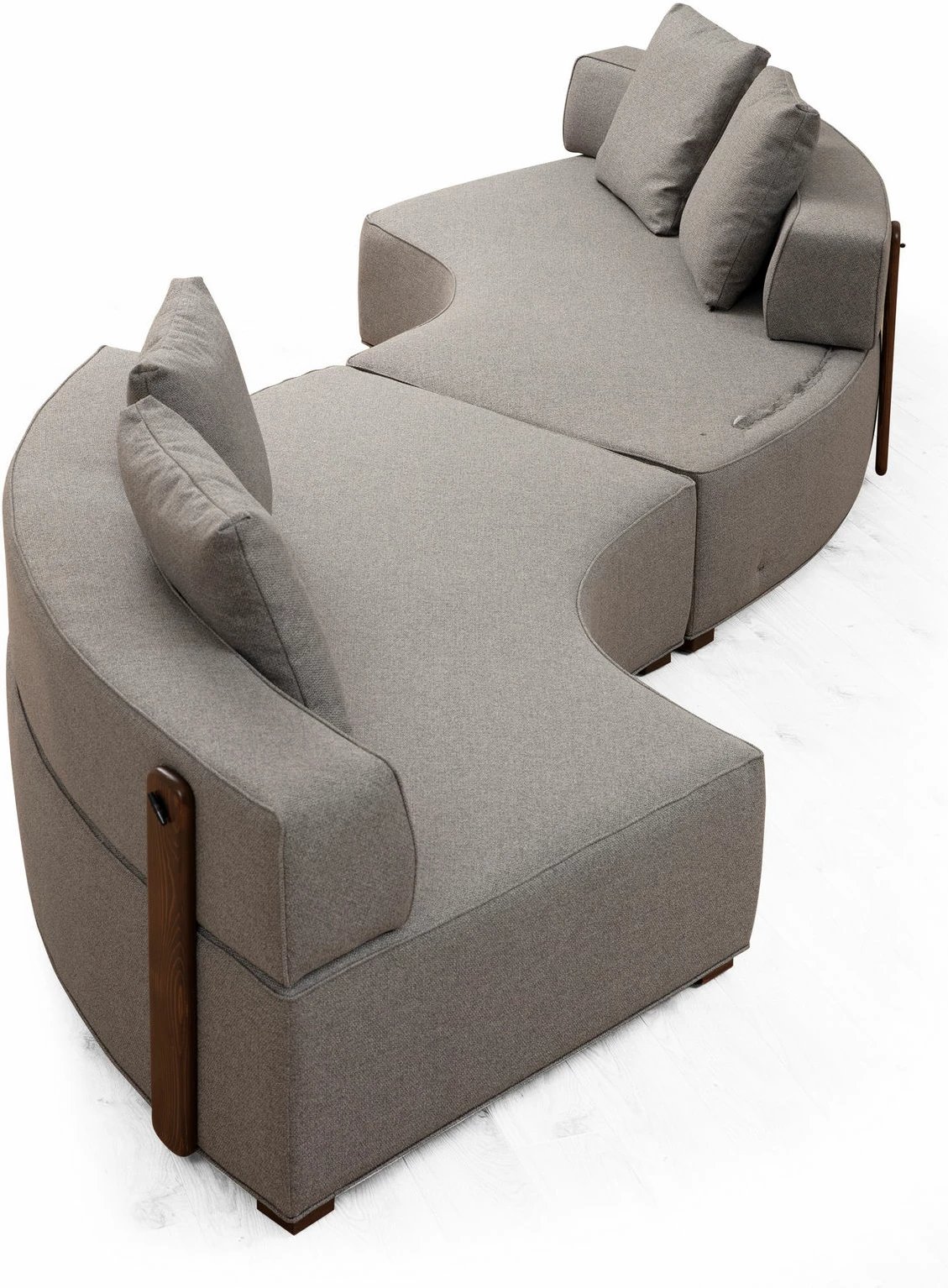Këndare Atelier del Sofa Gondol-5, ngjyrë gri