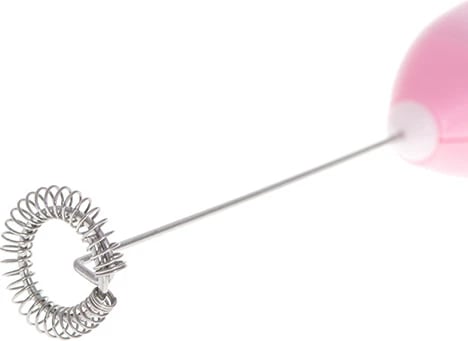 Shkumues qumështi, Adler, MS 4493, çelik inoks, me bateri 2xAA, rozë