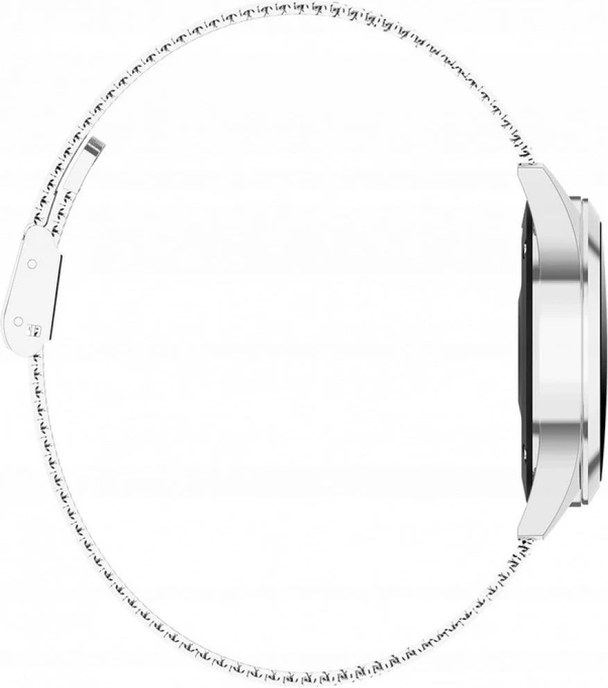 Smartwatch ORO-MED Smart Crystal Silver, 1.05", Bluetooth, Argjend