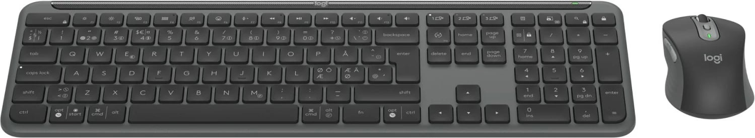 Tastierë dhe maus Logitech MK950 Signature për biznes, Wireless, RF Wireless + Bluetooth, Graphite