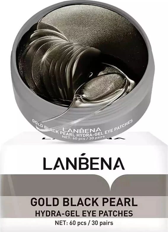 Patches për sy Lanbena Gold Black Pearl Hydrogel për femra, 60 copë