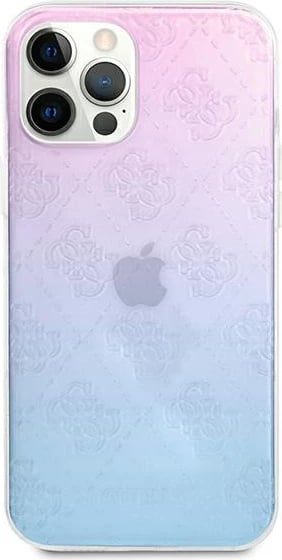 Mbështjellës Guess 4G 3D Pattern për iPhone 12 Pro Max, 6.7", blu/rozë Mbështjellës Guess 4G 3D Pattern për iPhone 12 Pro Max, 6.7", blu/rozë