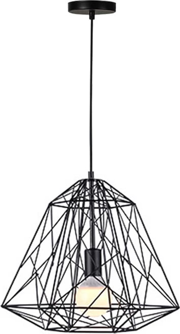 Llambë tavani Uamlen, metal i zi, 40x35cm