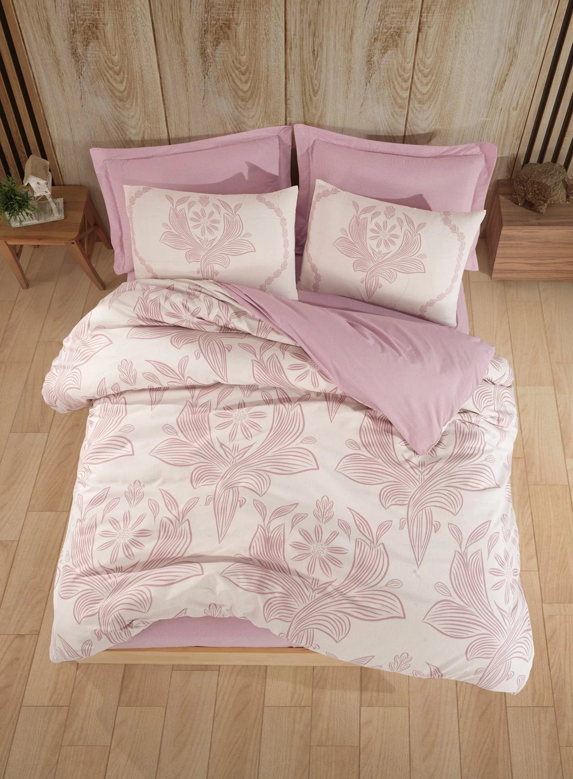 Set mbulesë jorgani teke, ngjyrë Dusty Rose, L'essentiel, Jumbo