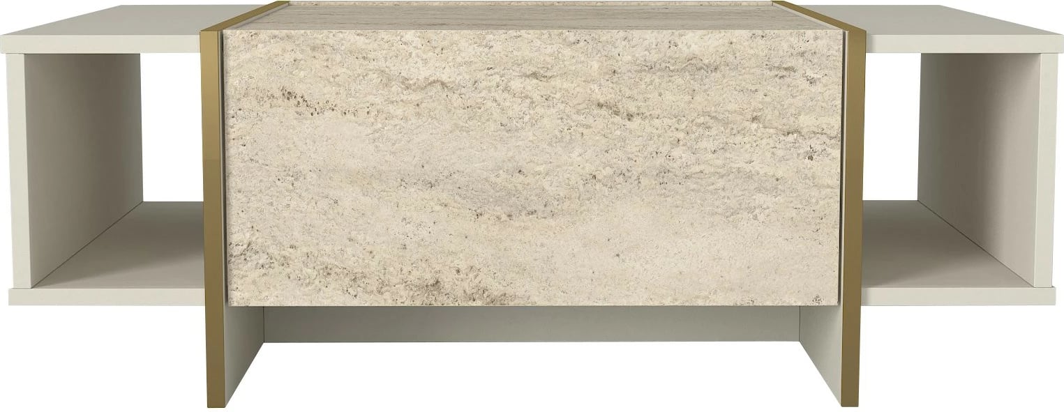 Tavolinë kafeje Skye Decor, ngjyrë travertin, sandstone