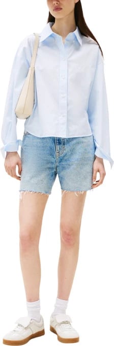 Këmishë Tommy Hilfiger Jeans femra, e kaltër e çelët