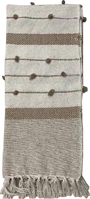 Batanije dekorative Sand, pambuk, karamel-bezhë, 125x150cm