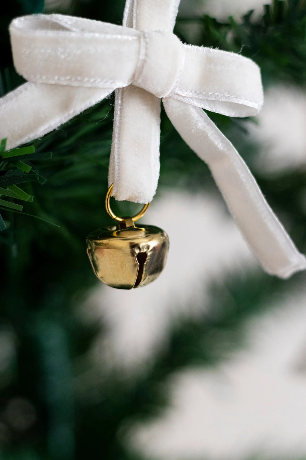 Dekor për pemë të Vitit të Ri, kadife e bardhë, Evila Originals, BSY131, 12x140cm