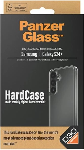 Mbështjellës PanzerGlass HardCase për Samsung Galaxy S24+, transparent