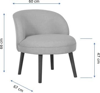 Karrige krahu Atelier del Sofa, Nice, ngjyrë indigo blue