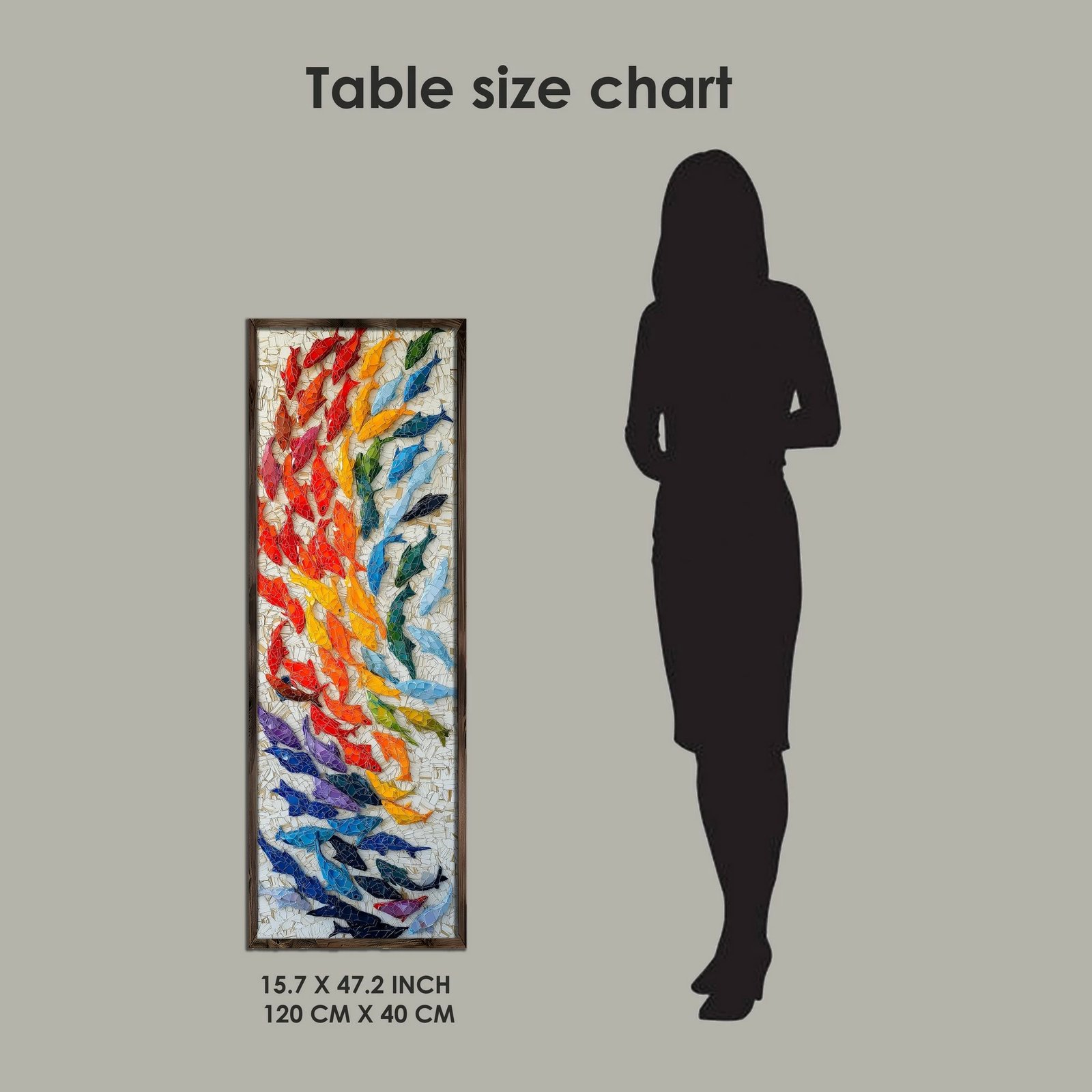 Pikturë dekorative me kornizë, MDF, shumëngjyrëshe, Wallity, EMR096