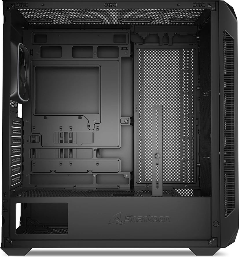 Kasë Sharkoon AK5M RGB, Midi Tower, xham i temperuar, RGB, e zezë