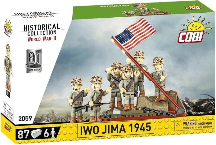 Set blloqesh Cobi Klocki Iwo Jima 1945, 87 pjesë, 6 figurina