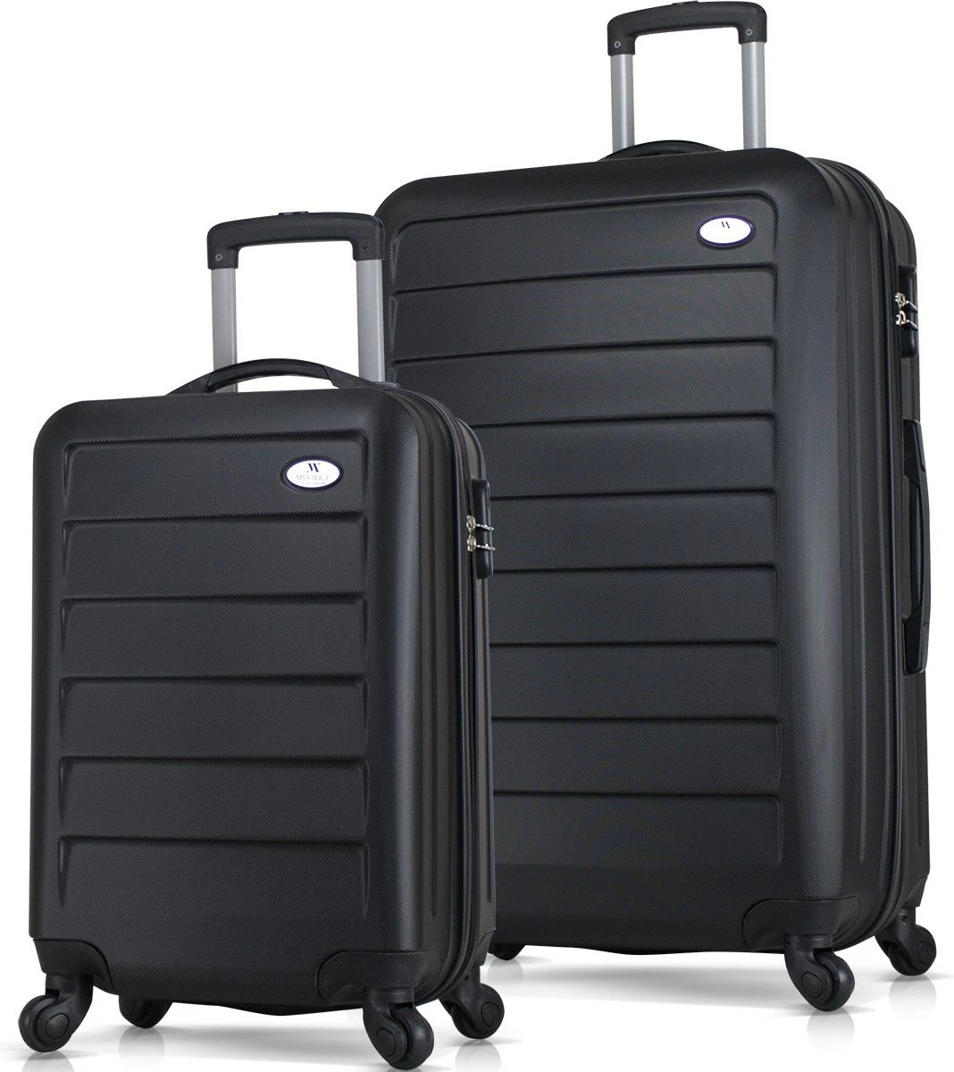 Set valixhesh (2 copë), ngjyrë e zezë, Zoozie Bags, 8091